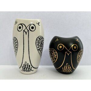 Kate Spade Lenox Owl Salt & Pepper Shaker Set Preowned Please See Pictures FLAW